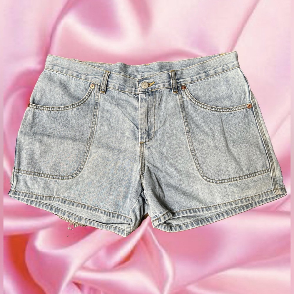 Vintage 1990s Early 2000s Y2K Ralph Lauren Light Jean Shorts 5 Pocket Sz 12